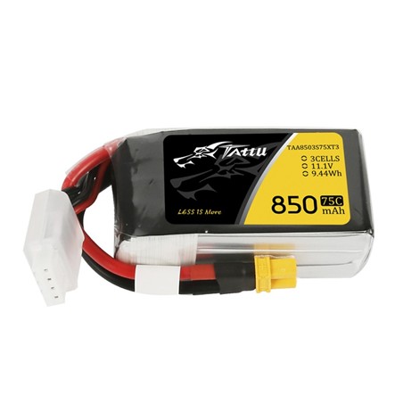 Tattu Bateria Lipo 850mAh 75C 11.1V 3S1P