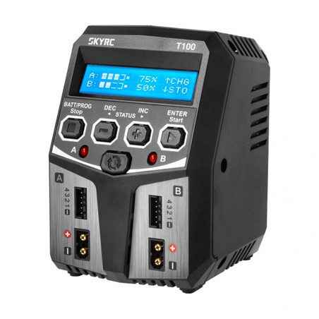 SkyRC Carregador T100 AC DUO LiPo 2-4s 5A 2x50W