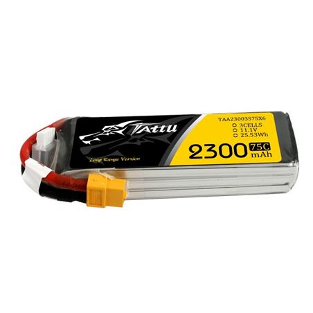 Tattu Bateria Lipo 2300mAh 11.1V 75C 3S1P with XT60